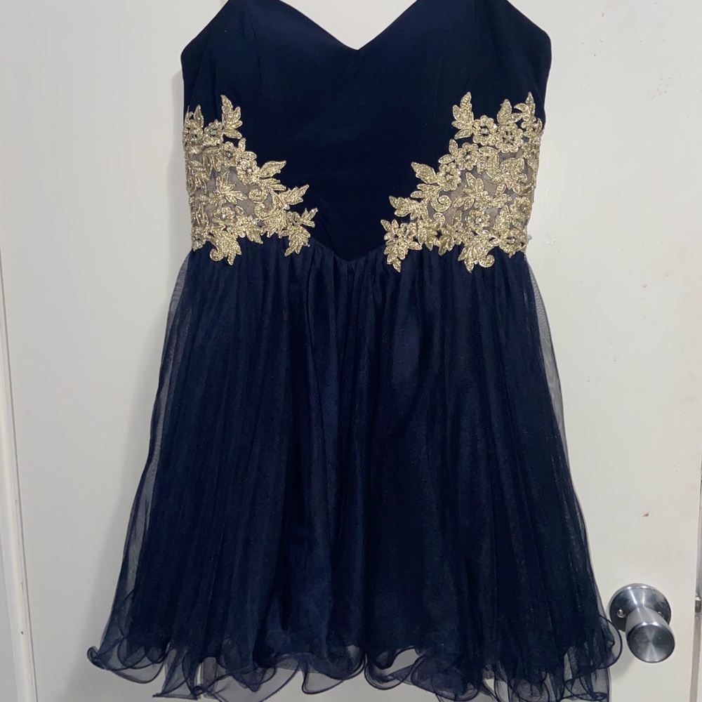 Dark Blue Homecoming Dress